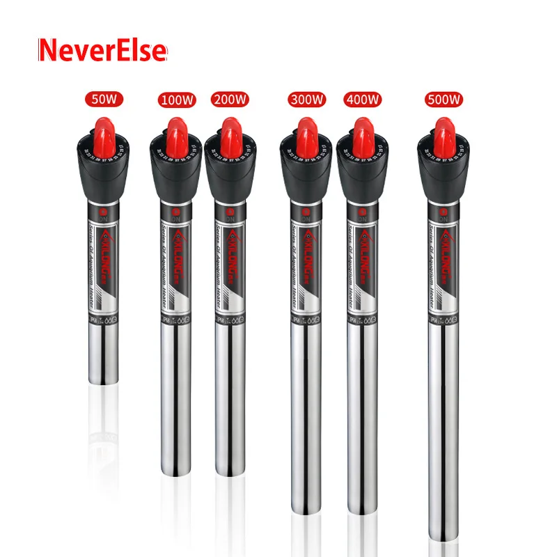 

Aquarium Fish Tank Water Heater 50~500W Submersible Temperature Controller Adjustable Degree Celsius Stainless Steel Heating Rod