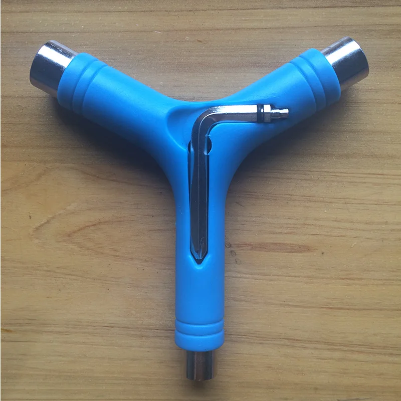 Multifunctional Y shape Skateboard Tool With Tri Socket Threader For Skate Board Longboard Scooter | Спорт и развлечения