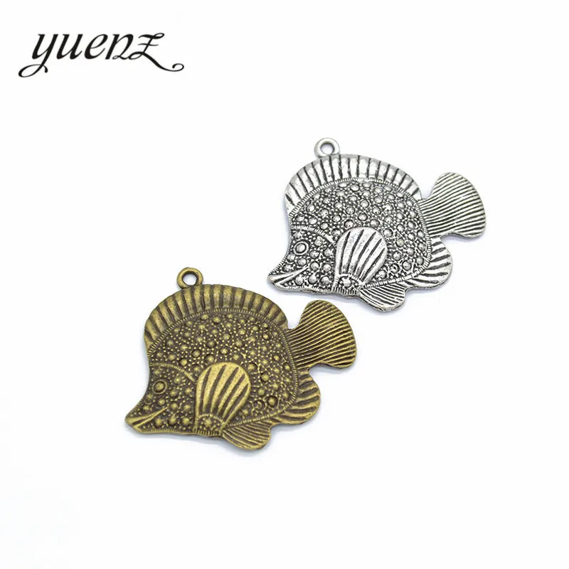 

YuenZ 2 шт. 2 цвета античный серебряный цвет подвески в виде рыбок ожерелье из цинкового сплава, серьги браслет ювелирные изделия DIY ручной рабо...