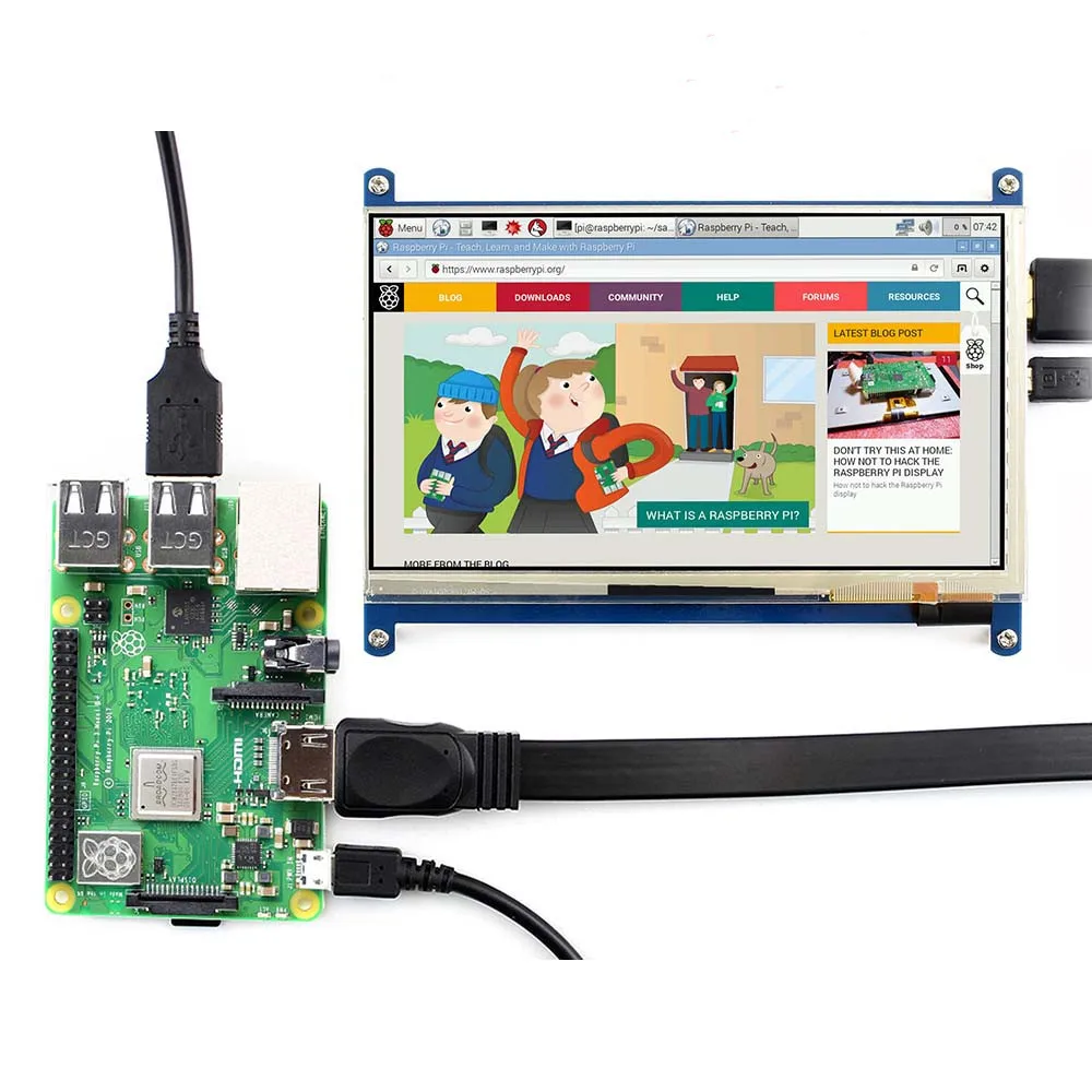 7 дюймовый дисплей HDMI LCD (C) емкостный сенсорный экран монитор поддерживает Raspberry Pi