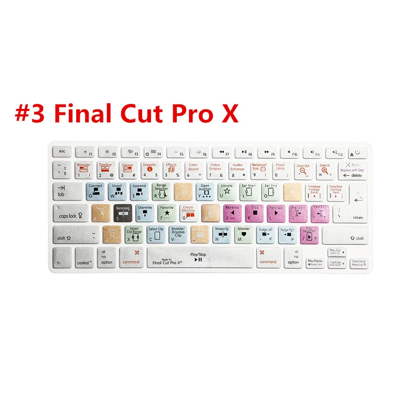 Чехол-клавиатура для Macbook Pro Air 13 15 3 4 Adobe Prime Final Cut X AI PS Shortcut Avid Media Composer | Компьютеры и