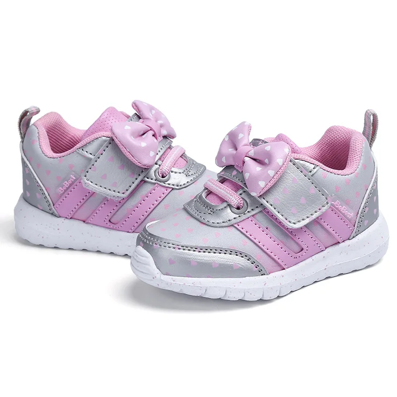 Весна 2021 модные розовые кроссовки с бабочками для маленьких девочек из
