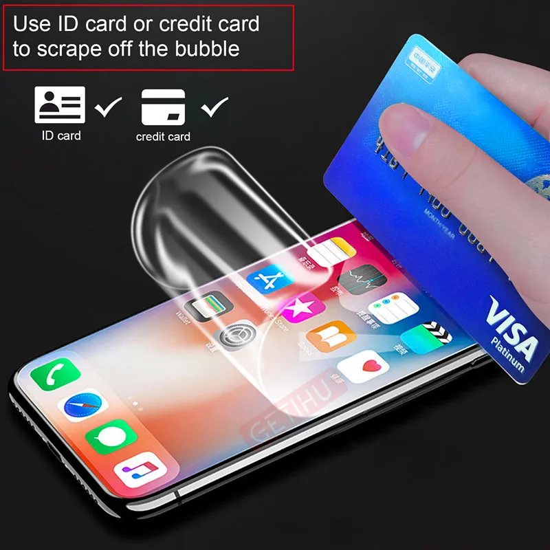 Защита экрана для iPhone XS Max XR X защитная пленка 8 7 6 S Plus Гидрогелевая + без