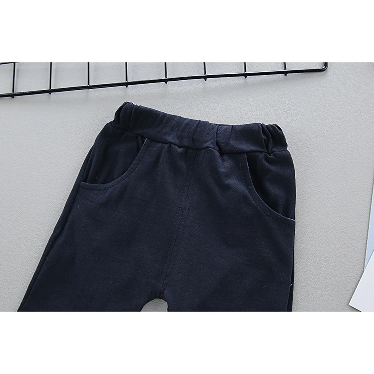 Летняя одежда для мальчиков футболка с короткими рукавами и принтом + однотонные