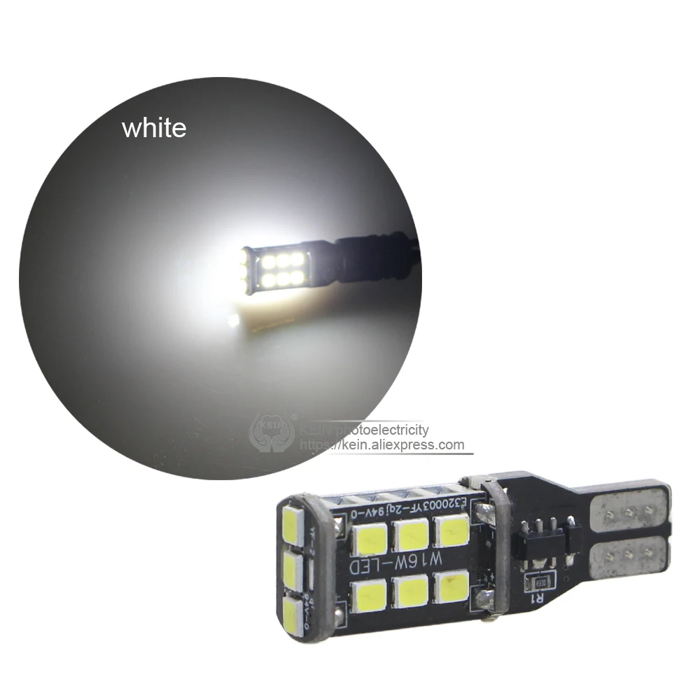 KEIN 2 шт. w16w led t15 Canbus безошибочная 2835 920 921 912 стандартная сигнальная лампа 15smd