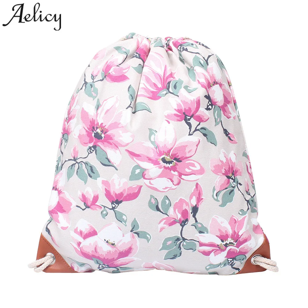 Aelicy новая школьная сумка с принтом на шнурке для женщин и детей школьные сумки подростков девочек Mochila