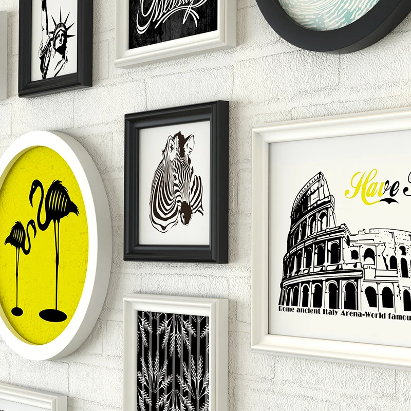 Европейские 16 шт./компл. деревянные рамки для картин детская фоторамка стен рамка