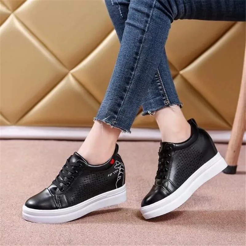 Классическая женская повседневная обувь из искусственной кожи с вырезом Летняя