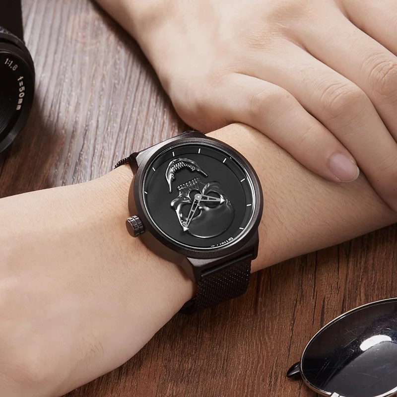 Часы GIMTO кварцевые в стиле милитари черные | Наручные часы