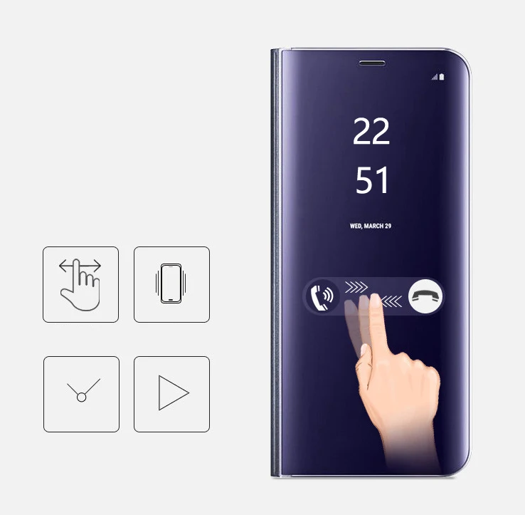 Прозрачная смарт-подставка для зеркала заднего вида чехол телефона iPhone XS MAX X XR 7 6