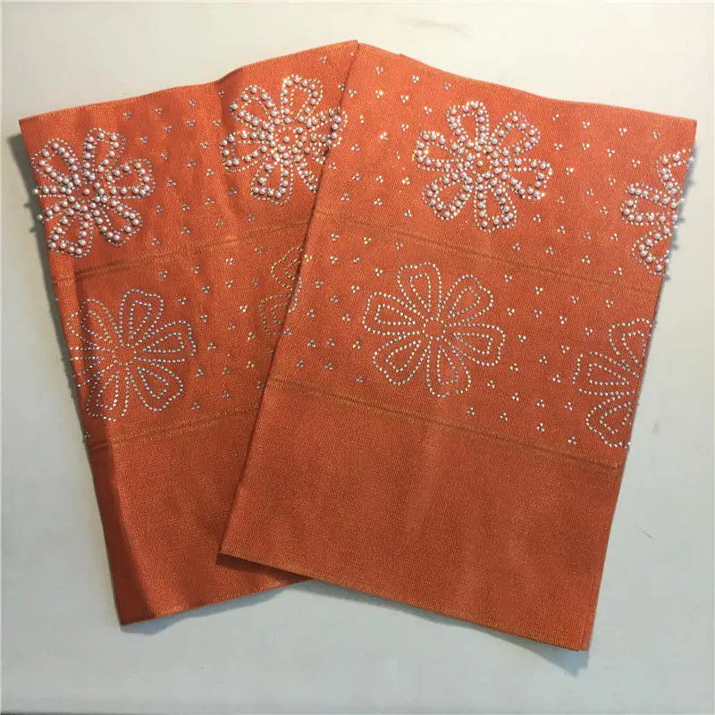 No.14 2pcs Нигерийский головной убор геле Aso oke ткань с камнями и бисером Высокое качество Африканский Aso Oke головной убор Aso Ebi для wedding-AH30 - Цвет: No.14 2pcs