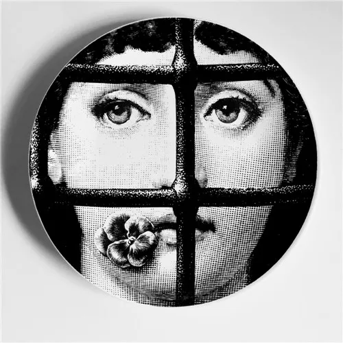 6/7/8 Дюймов Мода из Милана, Fornasetti таблички дома декоративная тарелка Декор на стену посуда арт фарфоровое блюдо украшение дома - Цвет: 31
