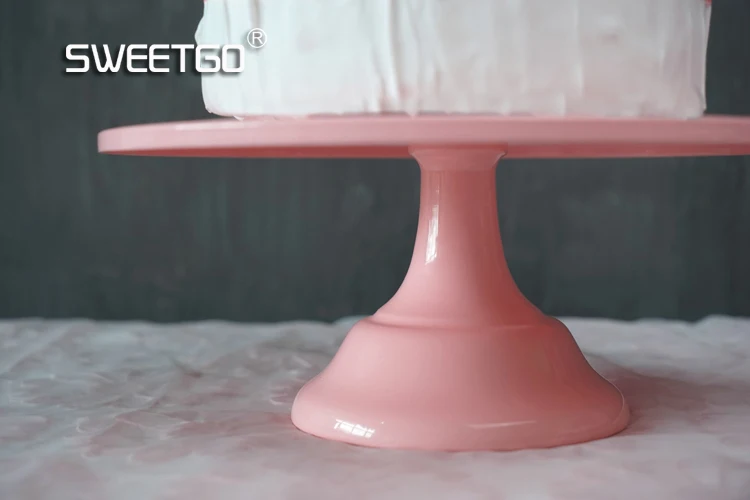 SWEETGO детская розовая подставка для торта, украшения свадебного стола, инструменты для десерта, конфета, 10 дюймов, Регулируемая 12 дюймов