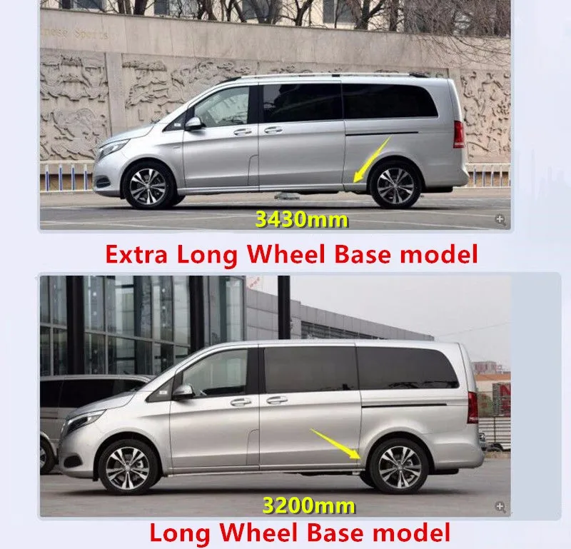 Для Mercedes-Benz V-Class Metris W447 2014-2018 ABS аксессуары внешний корпус автомобильной двери под