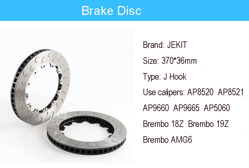Комплект тормозных дисков Jekit 370*36 мм для Mitsubishi Lancer Evolution Для Brembo RS6/RS8/Brembo GT6/GT8 тормозные суппорты