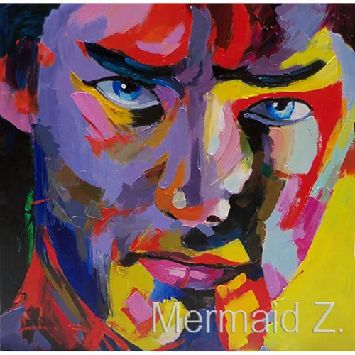 Nielly Франсуаза поп-арт ручная роспись нож палитра масляных картин художественная абстрактная картина Современное украшение стены для дома - Цвет: Небесно-голубой