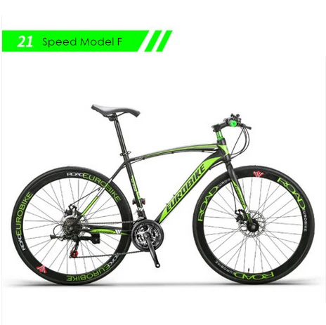 F black green Бренд карбоновая стальная рама 700C колеса 21/27 скоростей дисковый тормоз дорожный велосипед Открытый Спорт Велоспорт bicicletas гоночный велосипед - Цвет: F black green