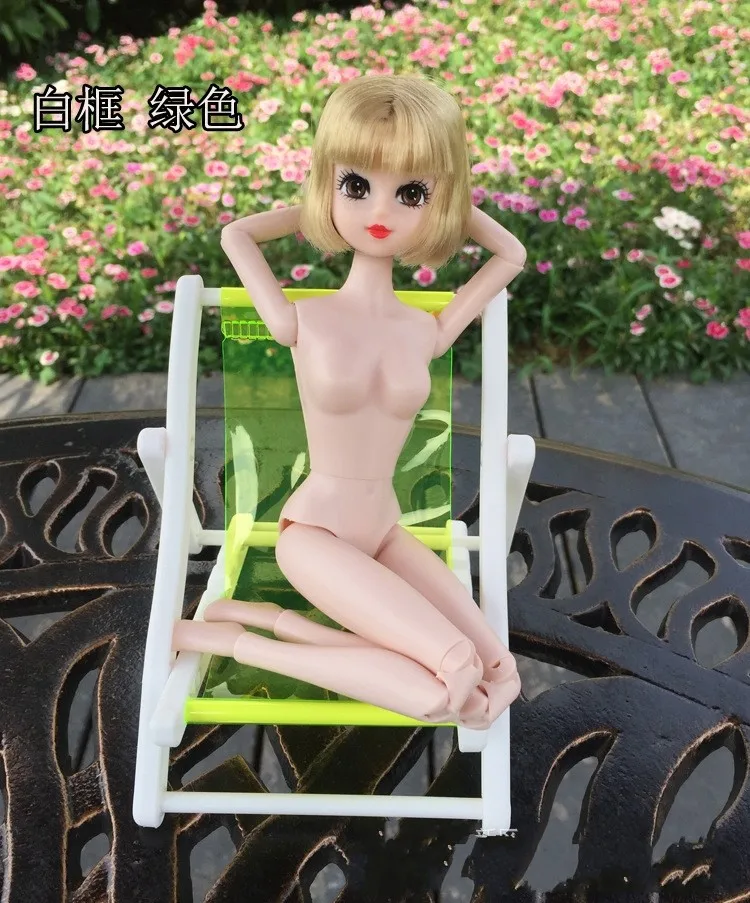 Пляжный шезлонг 2 шт. мебель для кукол Барби масштаб 1:6 складной домик | Игрушки и