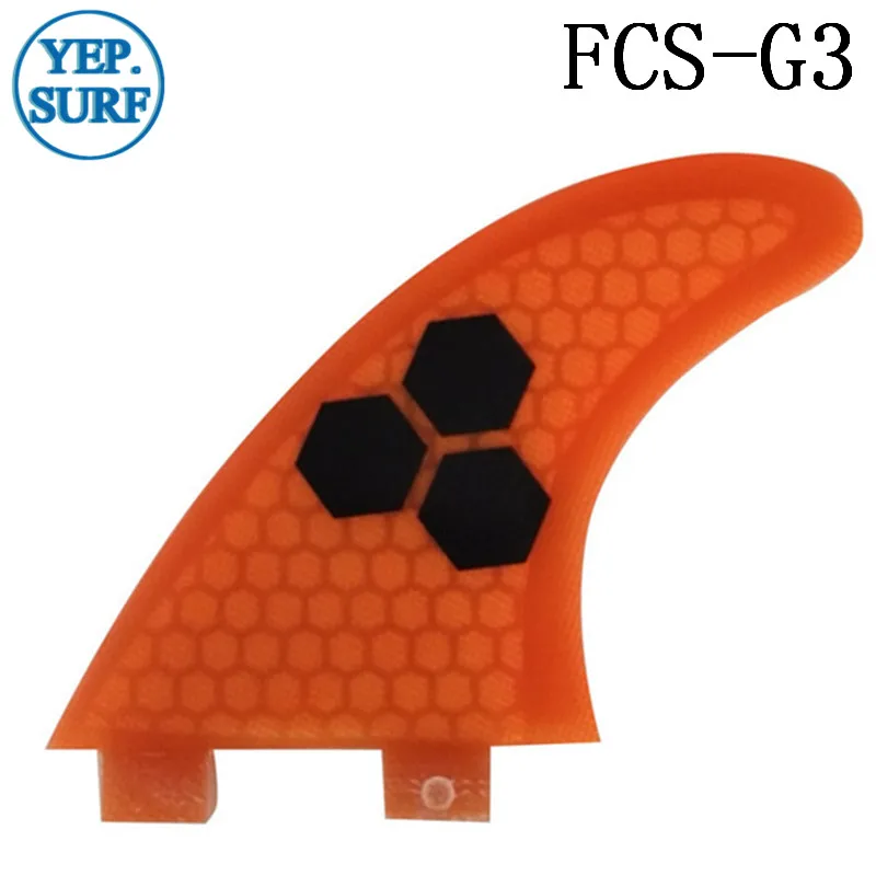 Плавник для серфинга FCS G3 Fin сотовый плавник доски оранжевый цвет Серфинг квилhas