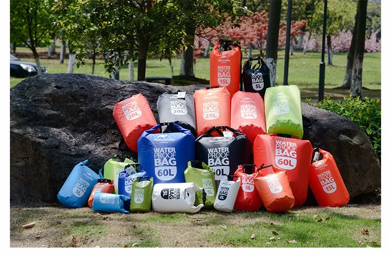 Naturehike 15L Дрифтинг мешок Водонепроницаемый сухой мешок рюкзак каноэ каяк рафтинг плавающие сумки для хранения складной гребли дорожные наборы