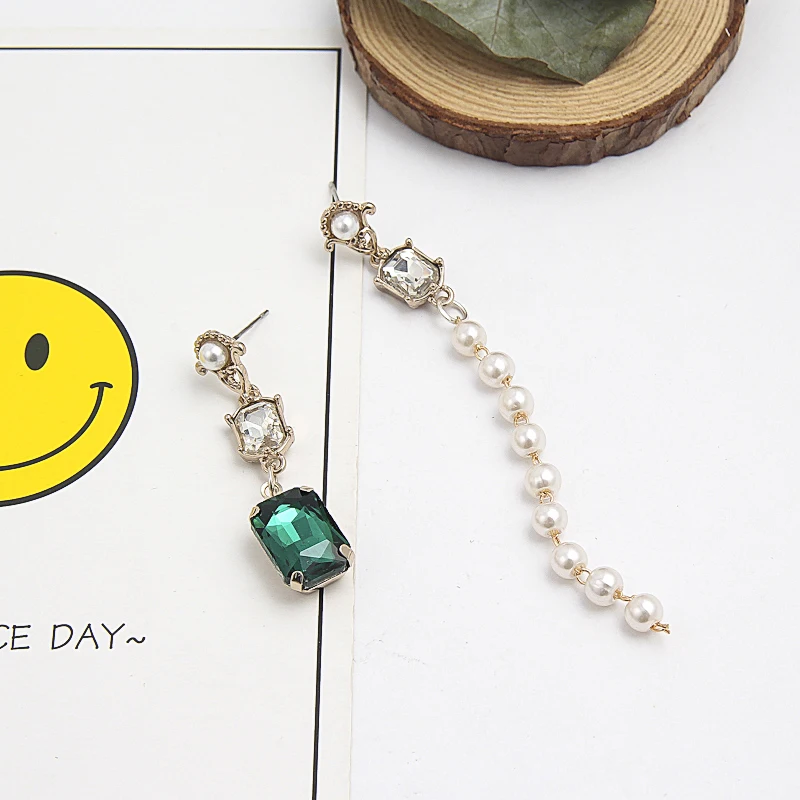 Новые модные корейские серьги ювелирные изделия Асимметричные Длинные