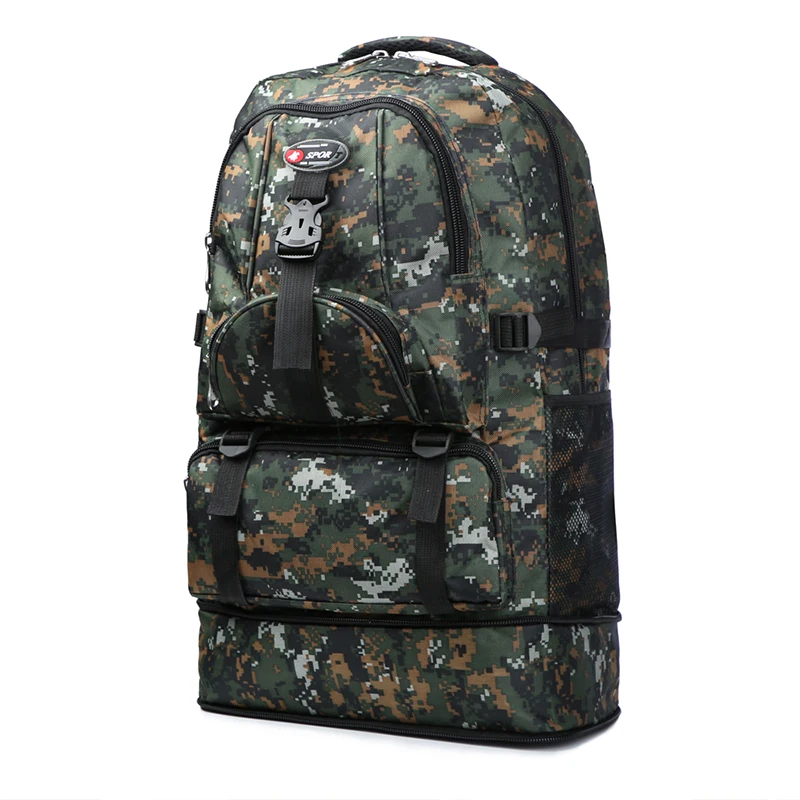 Нейлоновый военный тактический рюкзак 40 л камуфляжная спортивная сумка большой