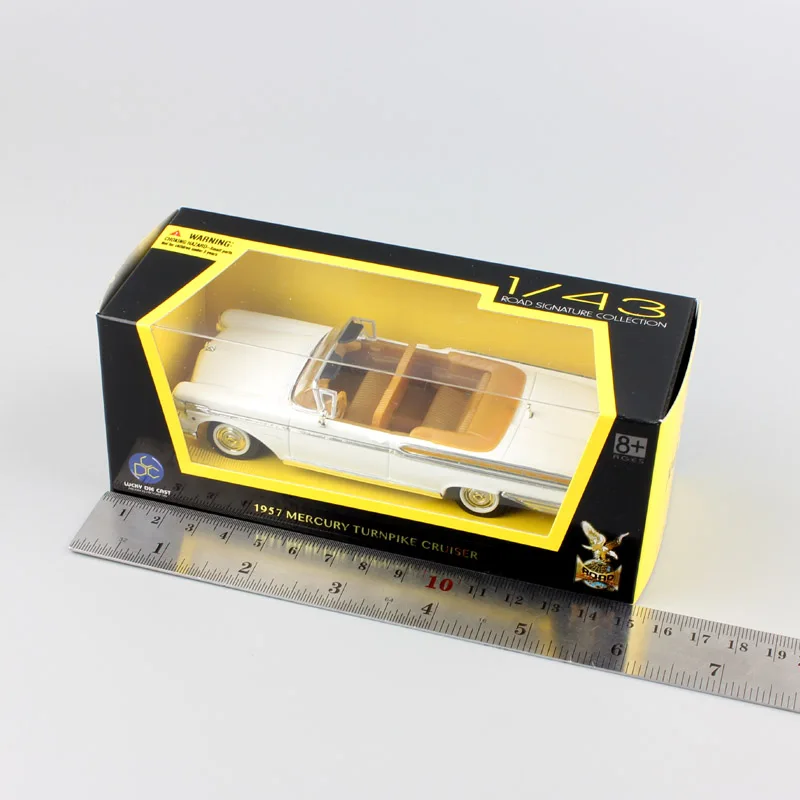 1:43 Масштаб ford 1957 Mercury Turnpike Cruiser, металлический стиль, винтажный автомобиль, металлические Литые игрушечные модели автомобилей для детей