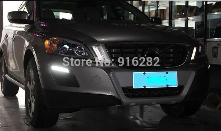 Скидка! Обшивка стиль и Водонепроницаемый12В СИД автомобильное DRL дневные ходовые огни противотуманные фары с Функцию затемнения для Volvo XC60 2011 2012 2013
