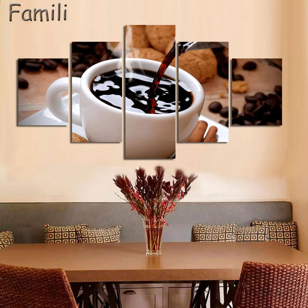 Картина маслом с принтом картина из кофейных зерен холст на холсте без рамки для