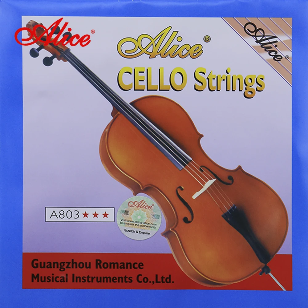 Алиса 1st 4th строки A803 Виолончель Строки Сталь Core и Никель Серебро ран|cello strings|strings