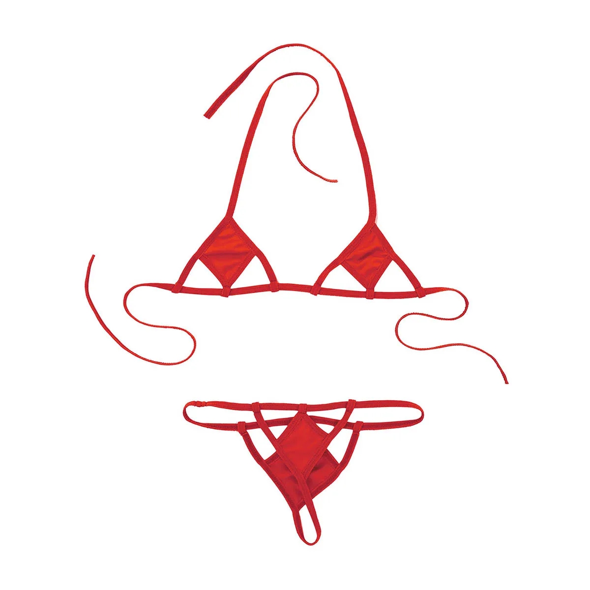 Женский Экзотический набор мини микро бикини с минимальным покрытием