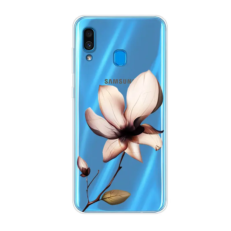 Мультяшный чехол для Samsung A20 мягкий силиконовый накладка на заднюю панель