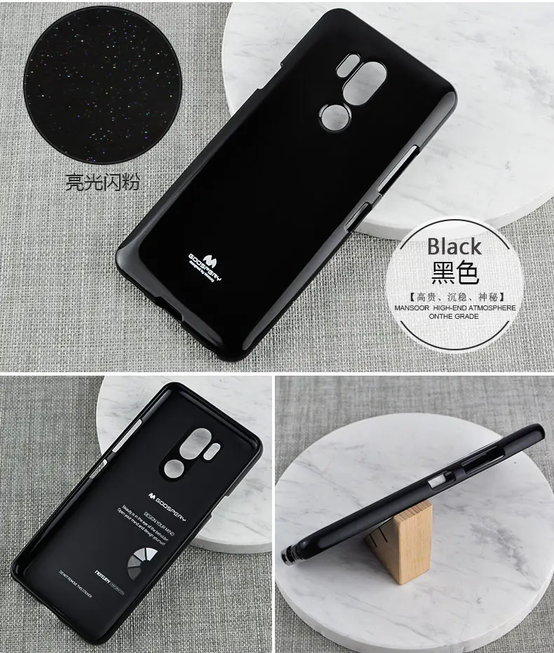 Тонкий защитный чехол-бампер из ТПУ для LG G7 ThinQ G7+ Thinq Original Mercury GOOSPERY Pearl Jelly