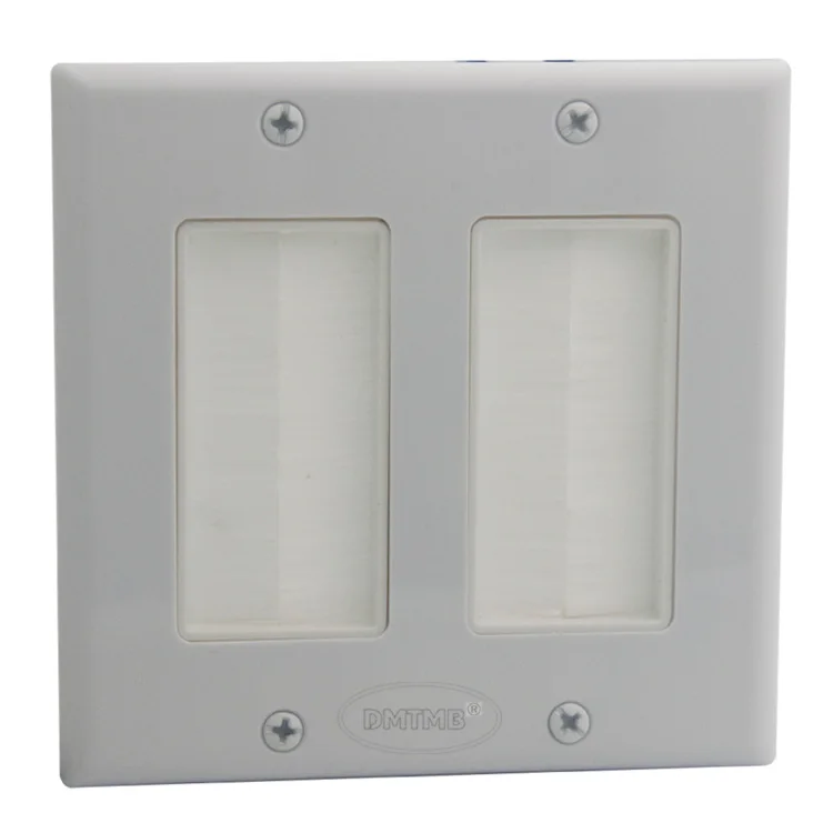 Щетка настенная пластина двойная щетина вставка для порта крышка монтажная