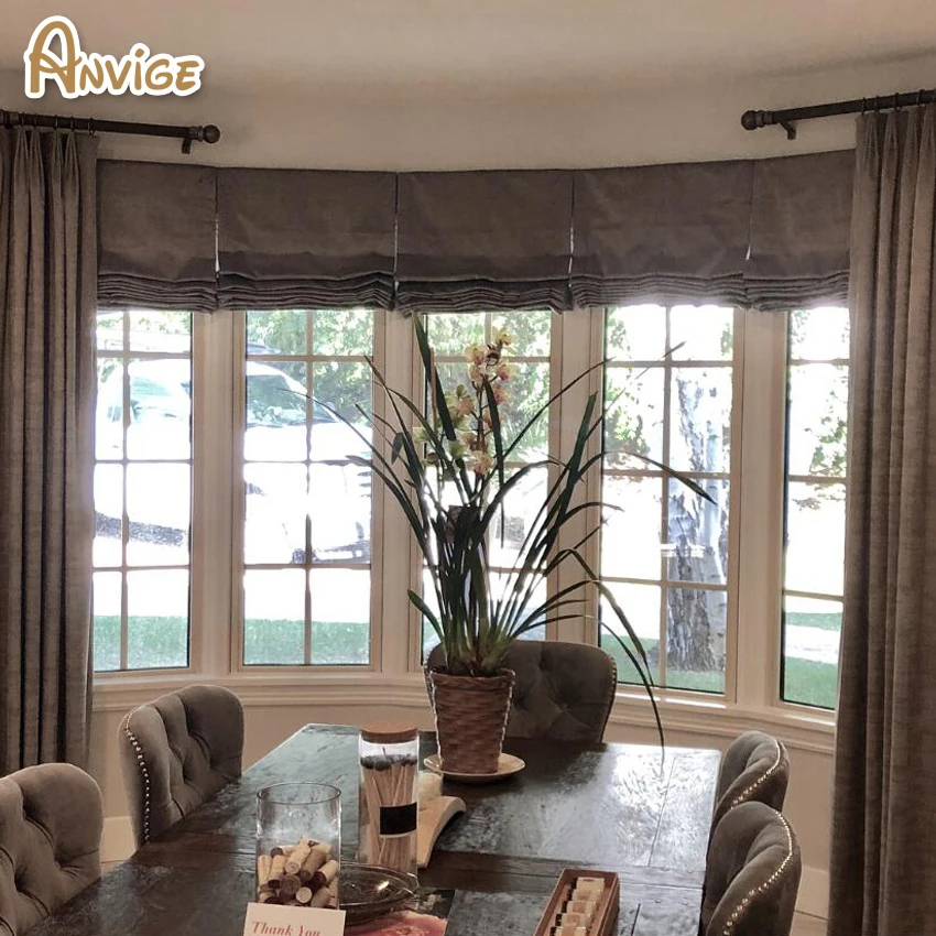 Съемные моющиеся пользовательские римские шторы тканевые кухонные для