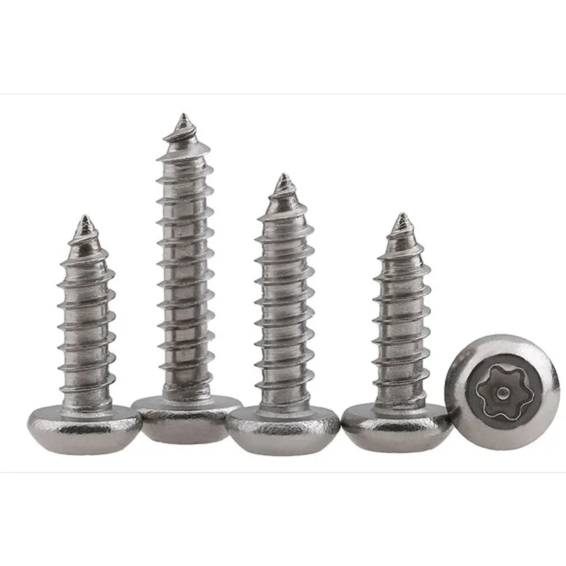 Винты самонарезающие из нержавеющей стали 304 с круглой головкой и иглой для