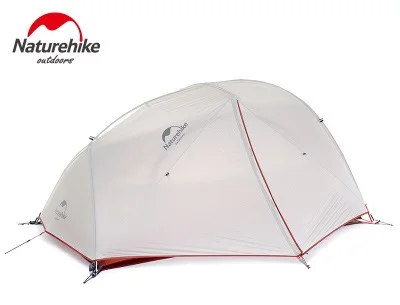 Naturehike 2-местная кемпинговая палатка Сверхлегкая 20D двухслойная силиконовая ткань для пешего туризма 2 человек, палатки - Цвет: 20D updated gray