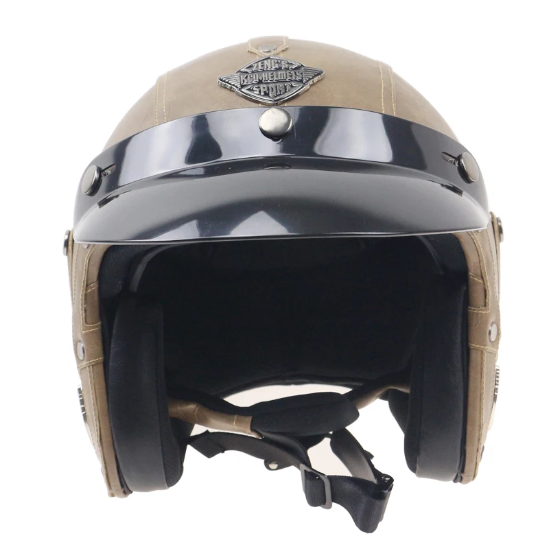 Мотоциклетный шлем ручной работы 100% кожаный чехол в винтажном стиле для кафе