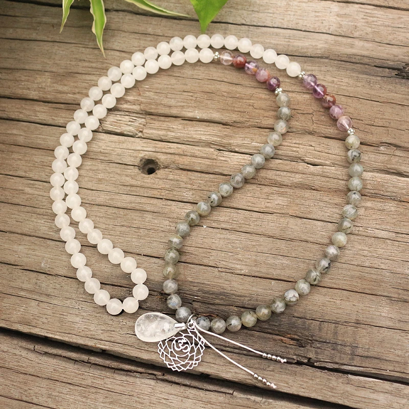 Бусины из натурального камня 8 мм аметист призрака лабрадорита белого чакры