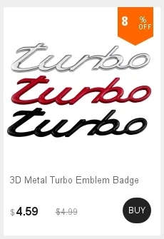 3D металлическая эмблема Turbo знак, наклейка на автомобиль серебряный красный черный Задний Передний турбо наклейка для Porsche Cayenne Macan Panamera 911 718