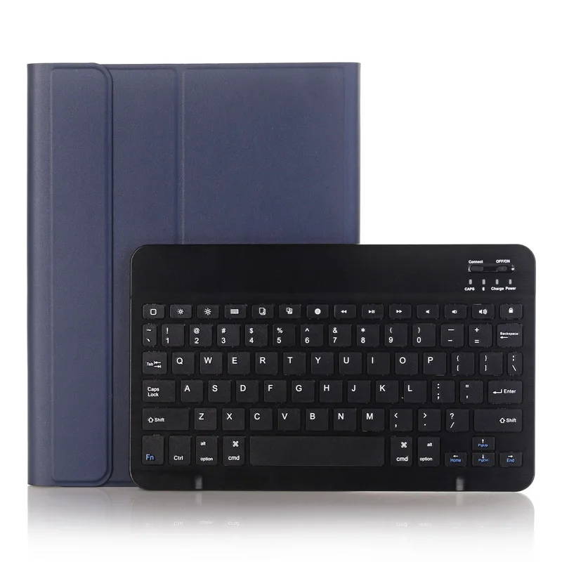 Dark Blue Чехол для iPad a1983для iPad Air 2, съемная WiFi Bluetooth клавиатура, кожаный чехол для iPad 9,7, чехол+ держатель для карандашей - Цвет: Dark Blue