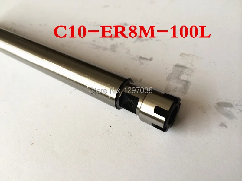 

C10-ER8M-100L Collet Chuck Holder Extension Straight Shank 100mm for ER8 Collet with ER8 M Type Nut