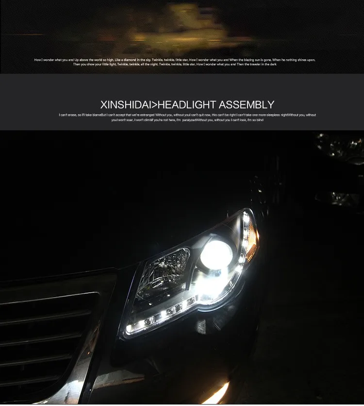 Автомобильный Стайлинг светодиодный HID Rio светодиодный чехол для фары для VW Passat B6 2007-2011 Биксеноновые линзы ближнего света