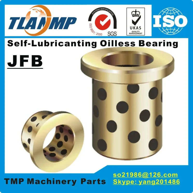 JFB2550 / 2550F (Размер: 25*35*50/45*5 мм) Фланцевая сплошная смазочная безмасляная графитовая