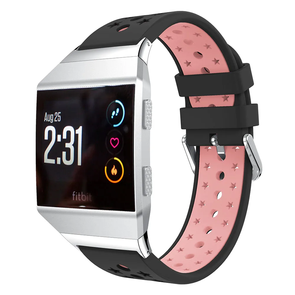 Звезда Двухцветный силиконовый Браслет для Fitbit ионной модные/Классические