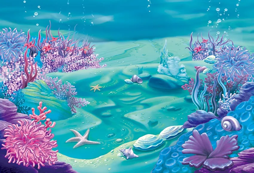 

Vinyl fantastic under the sea children newborn Photo Backdrop for Photography Background photo Studio G-889