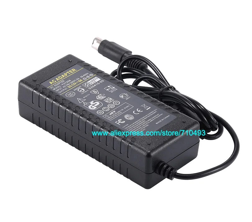 AC 100 240 В в DC 12 6A 4 контактный адаптер питания зарядное устройство 60 Вт 4Pin для ЖК