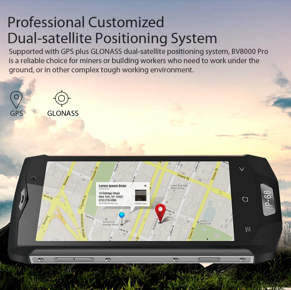 Blackview BV8000 Pro IP68 водонепроницаемый смартфон 6 ГБ+ 64 ГБ Восьмиядерный Android 7,0 5," FHD мобильный телефон 16,0 Мп 4G gps wifi мобильный телефон