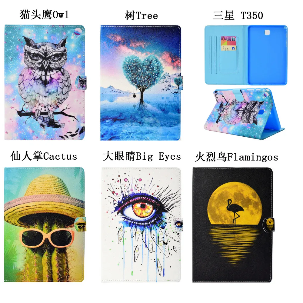 Чехол-подставка из ТПУ и искусственной кожи на магните для Samsung Galaxy Tab A 8 0 T350 T351 T355