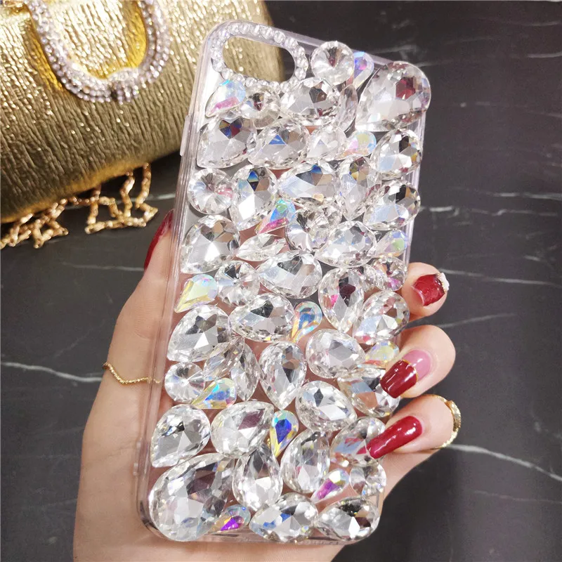 Мягкий прозрачный чехол из ТПУ для Samsung S7 S6 edge S10 S9 S8 Plus Note 9 8 5 Capinha Para Chic Flower Flora Bling
